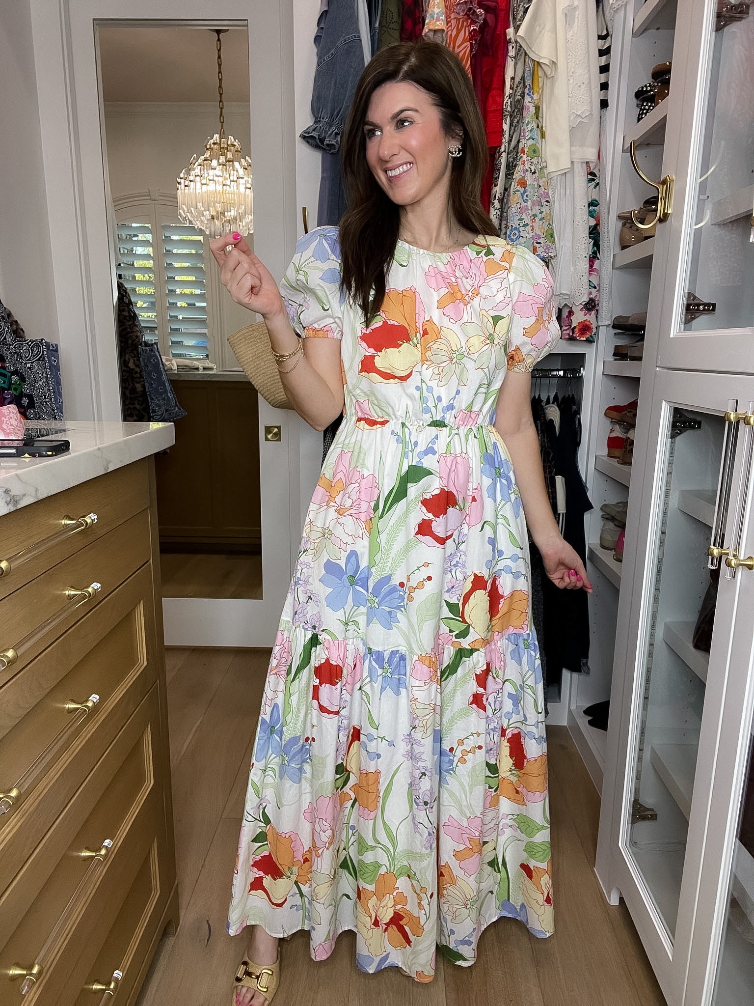 Sugarlips Becca Tiered Maxi Dress in Juliet Floral Garden