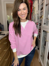 Everyday Play Striped Tee in Candy Pink