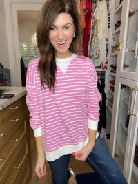 Everyday Play Striped Tee in Candy Pink