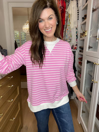 Everyday Play Striped Tee in Candy Pink