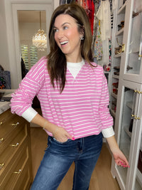 Everyday Play Striped Tee in Candy Pink