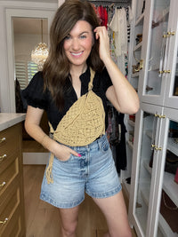 Coastal Drift Macrame Crossbody Bag *Final Sale*