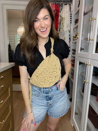 Coastal Drift Macrame Crossbody Bag *Final Sale*