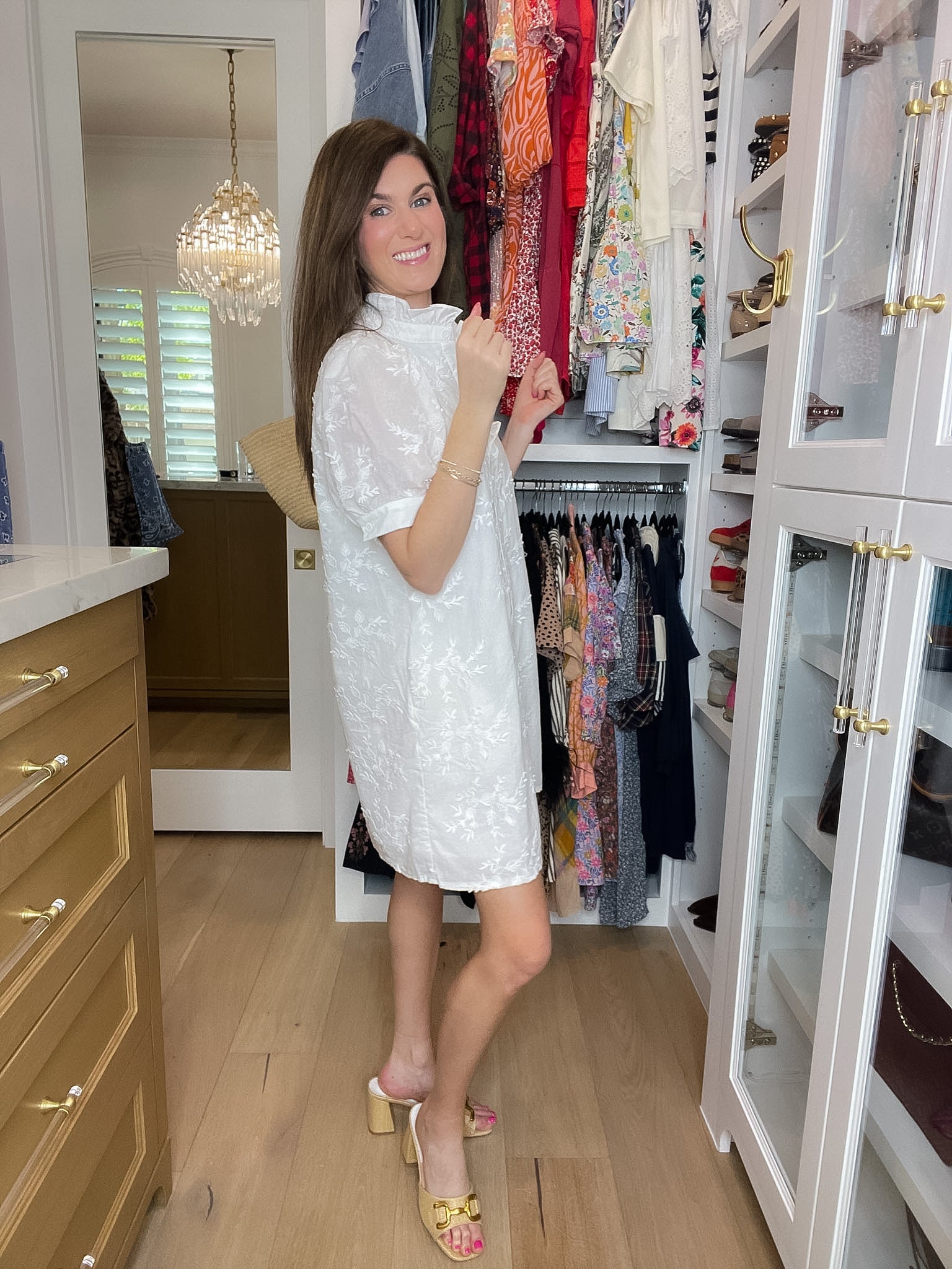 Fresh Take Floral Lace Dress in White