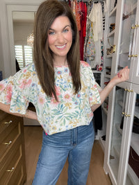 Fresh Bloom Ruffle Sleeve Top