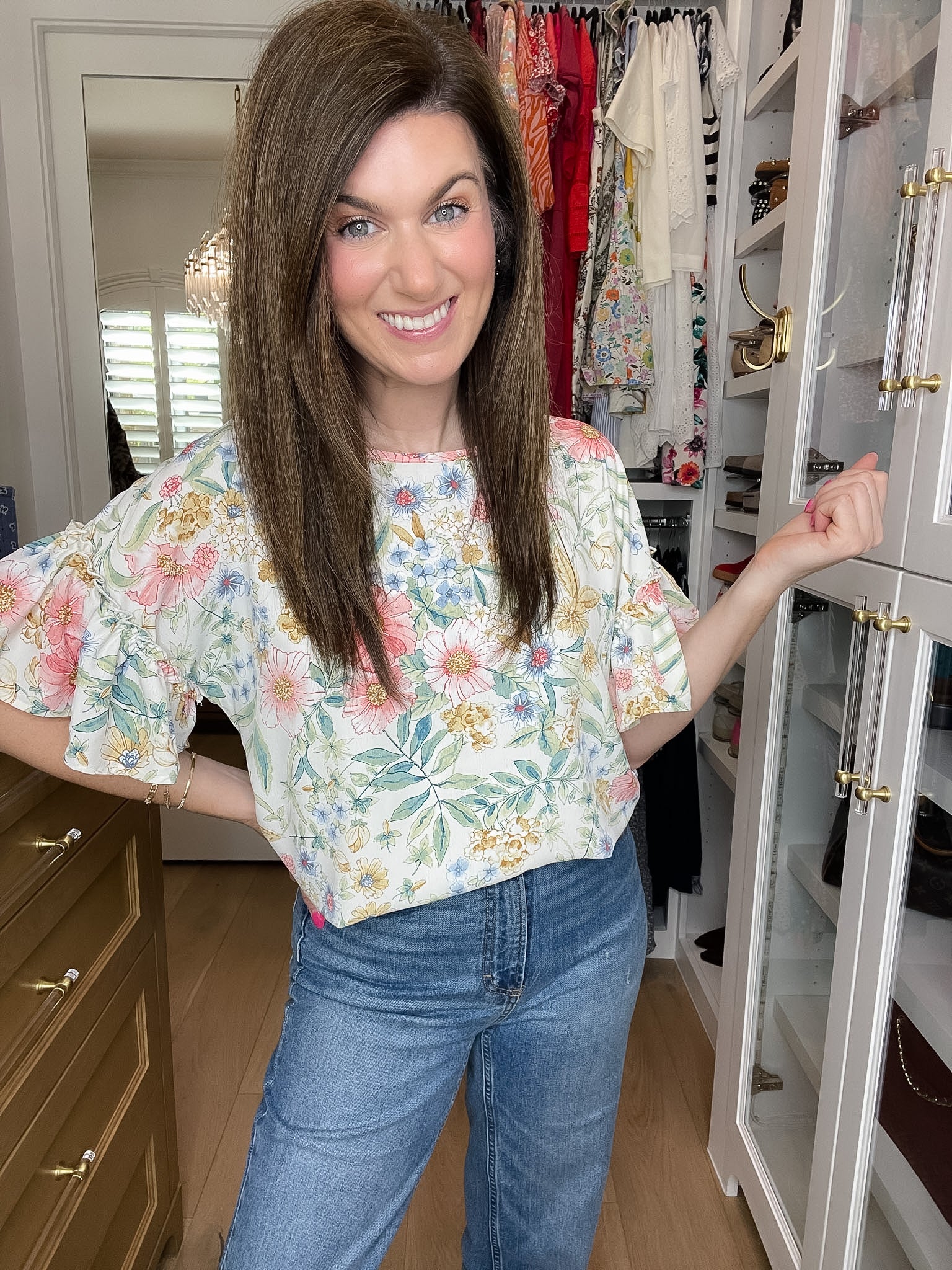 Fresh Bloom Ruffle Sleeve Top