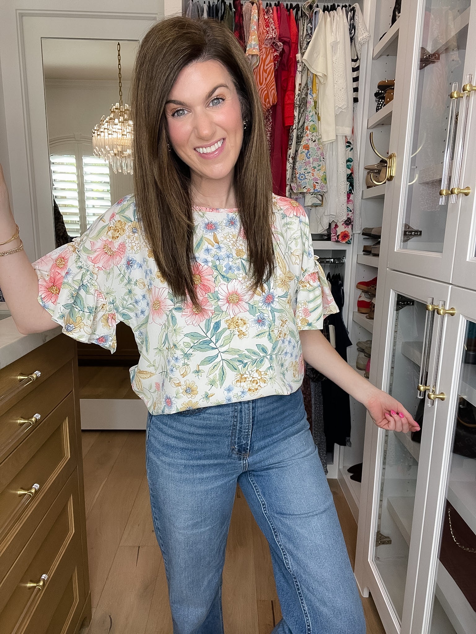 Fresh Bloom Ruffle Sleeve Top