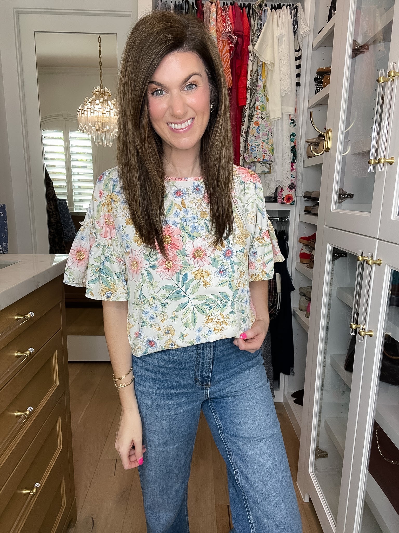 Fresh Bloom Ruffle Sleeve Top