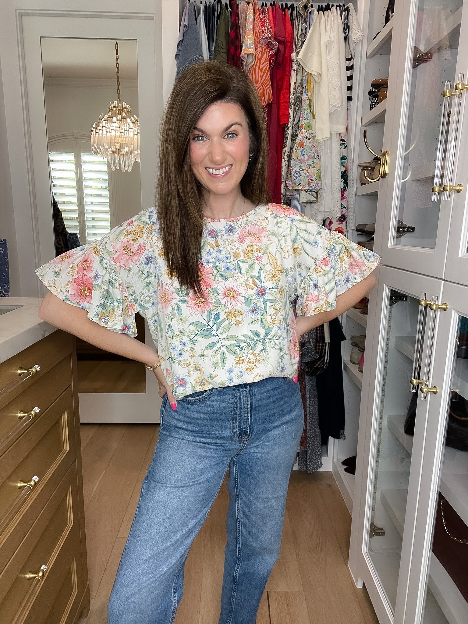 Fresh Bloom Ruffle Sleeve Top