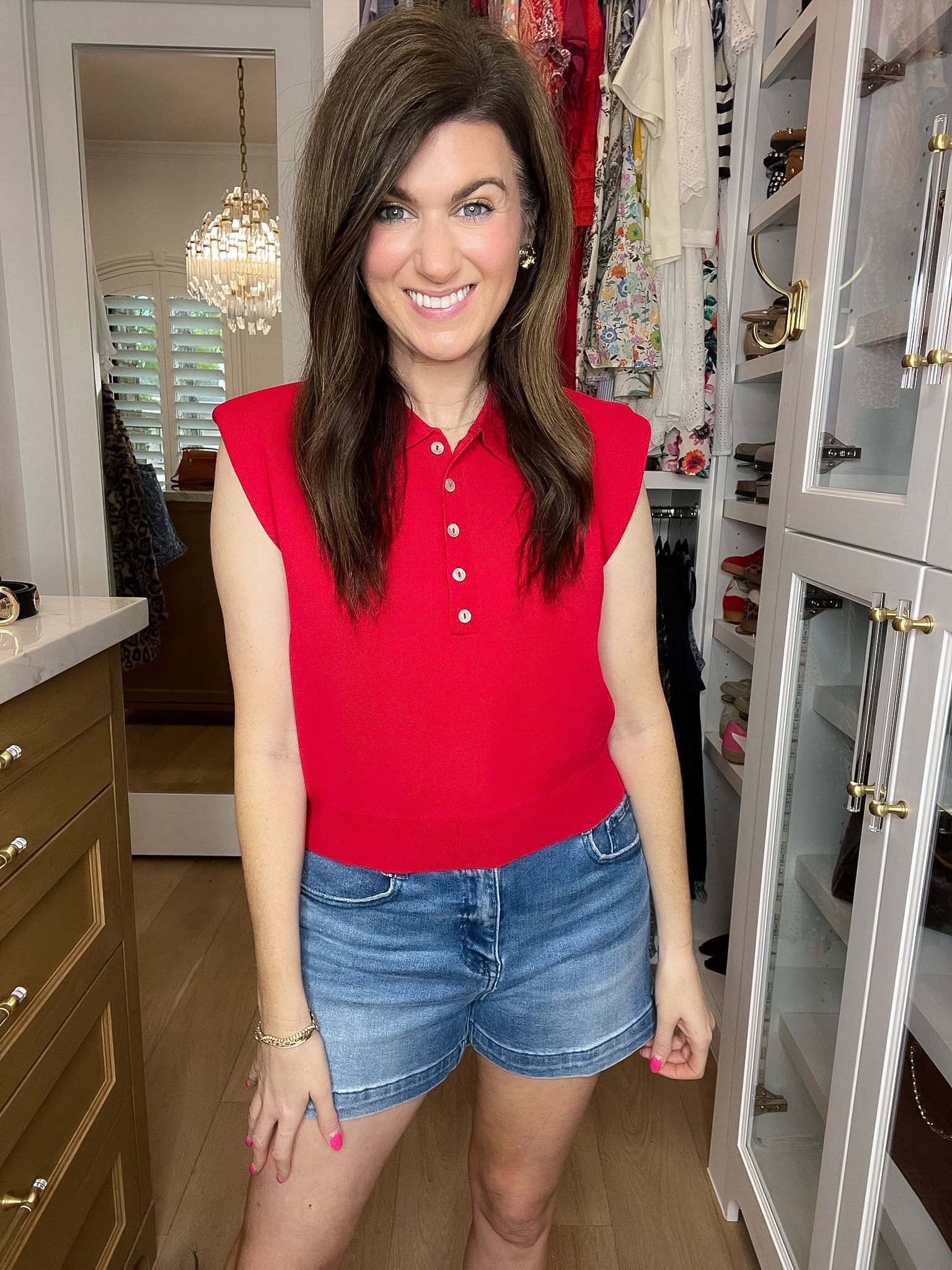 Power Play Cropped Polo Top