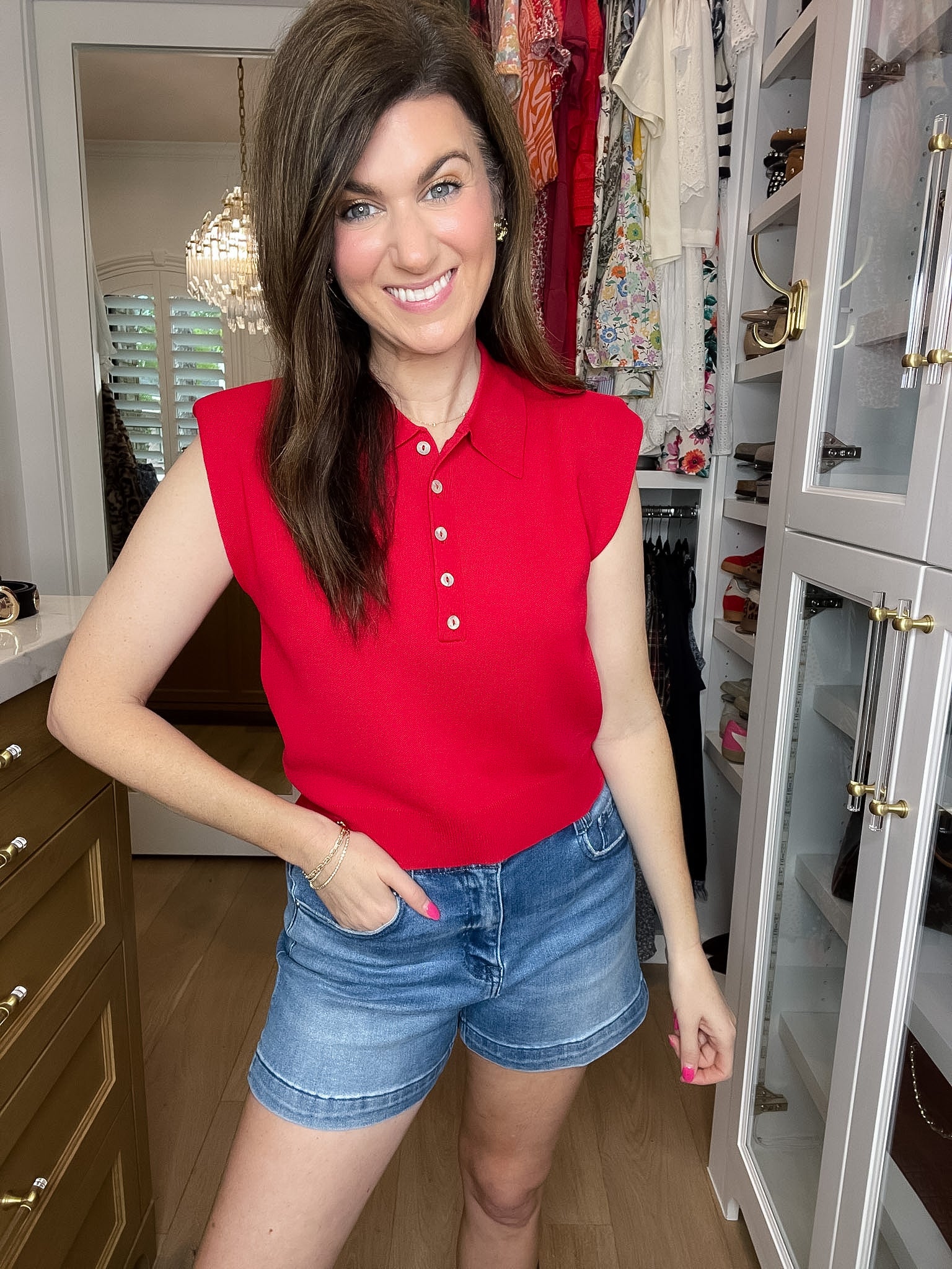 Power Play Cropped Polo Top