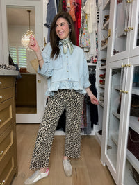 Sweet Ease Ruffle Denim Button Down