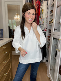 Fresh Start Ruffle Neck Top