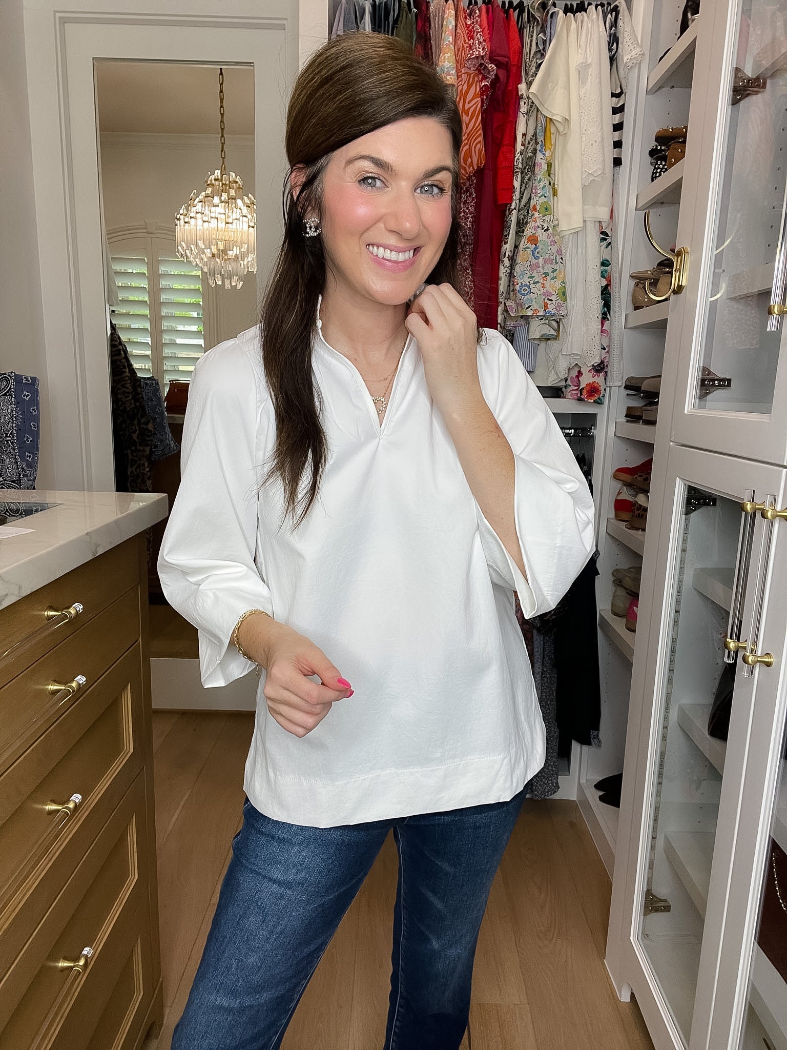 Fresh Start Ruffle Neck Top