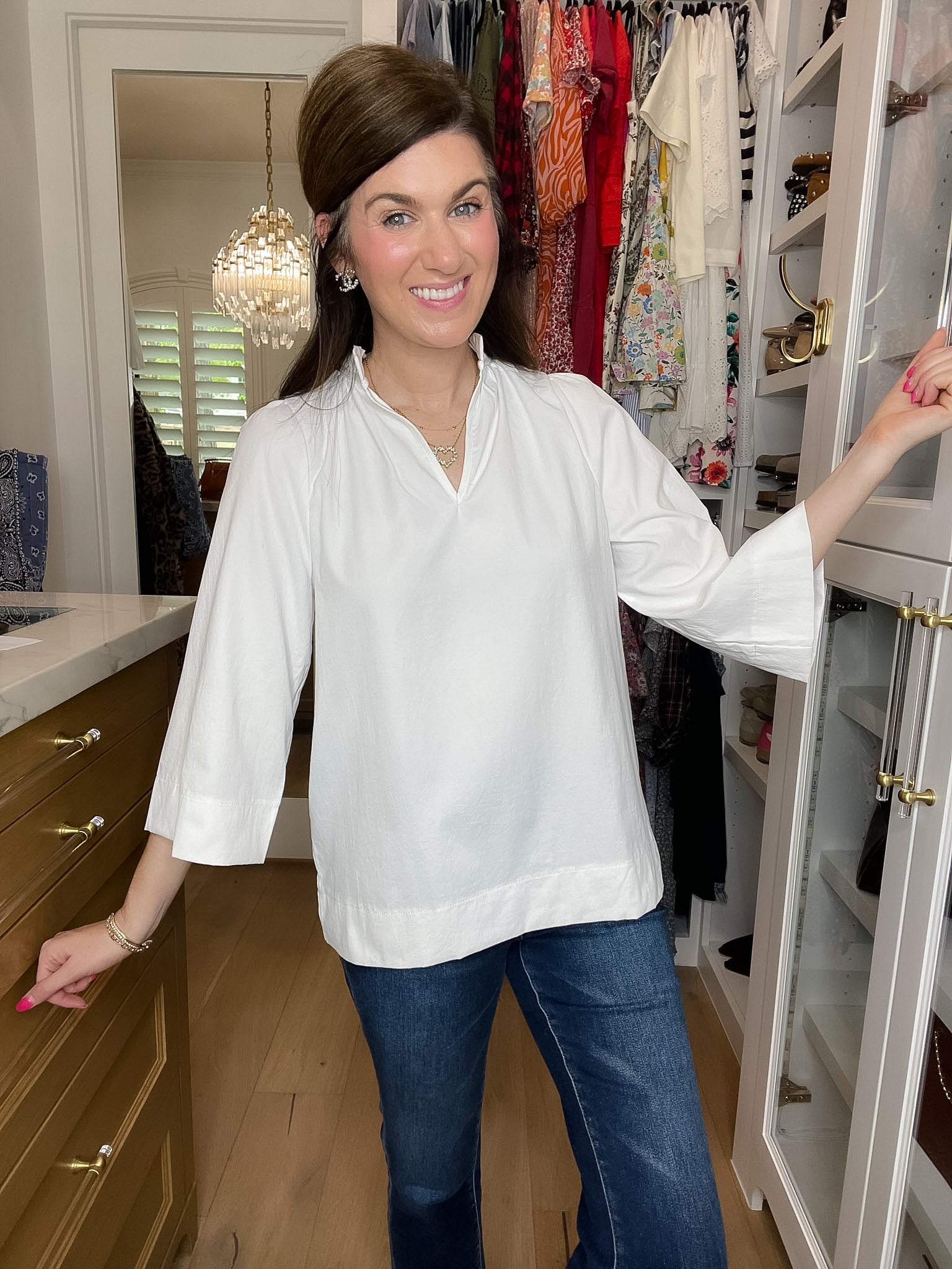 Fresh Start Ruffle Neck Top