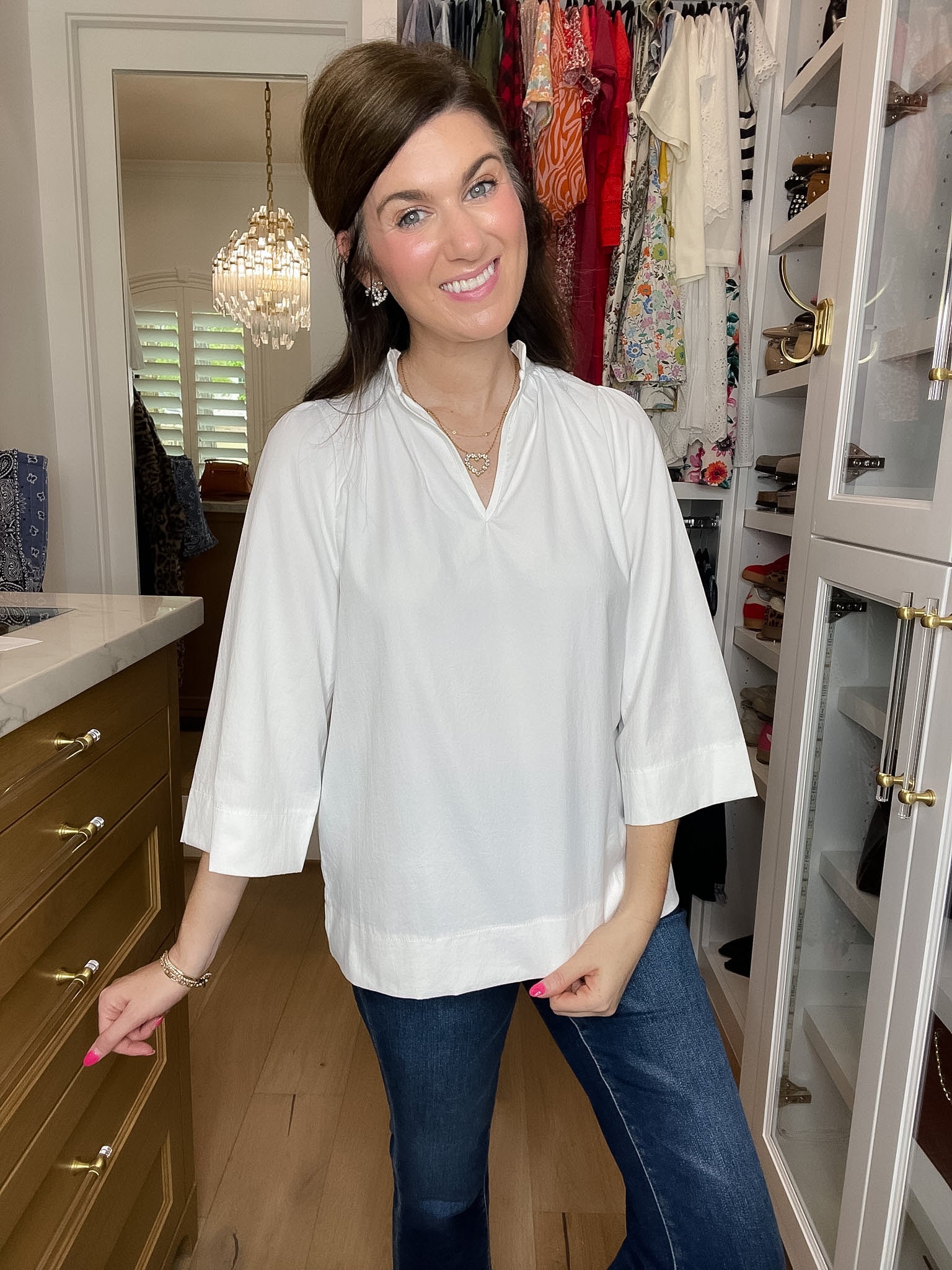 Fresh Start Ruffle Neck Top