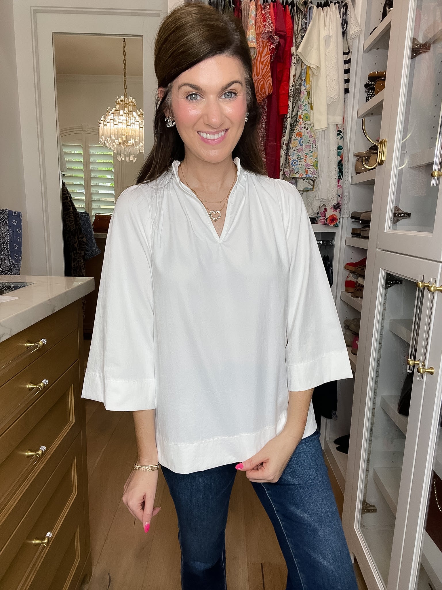 Fresh Start Ruffle Neck Top