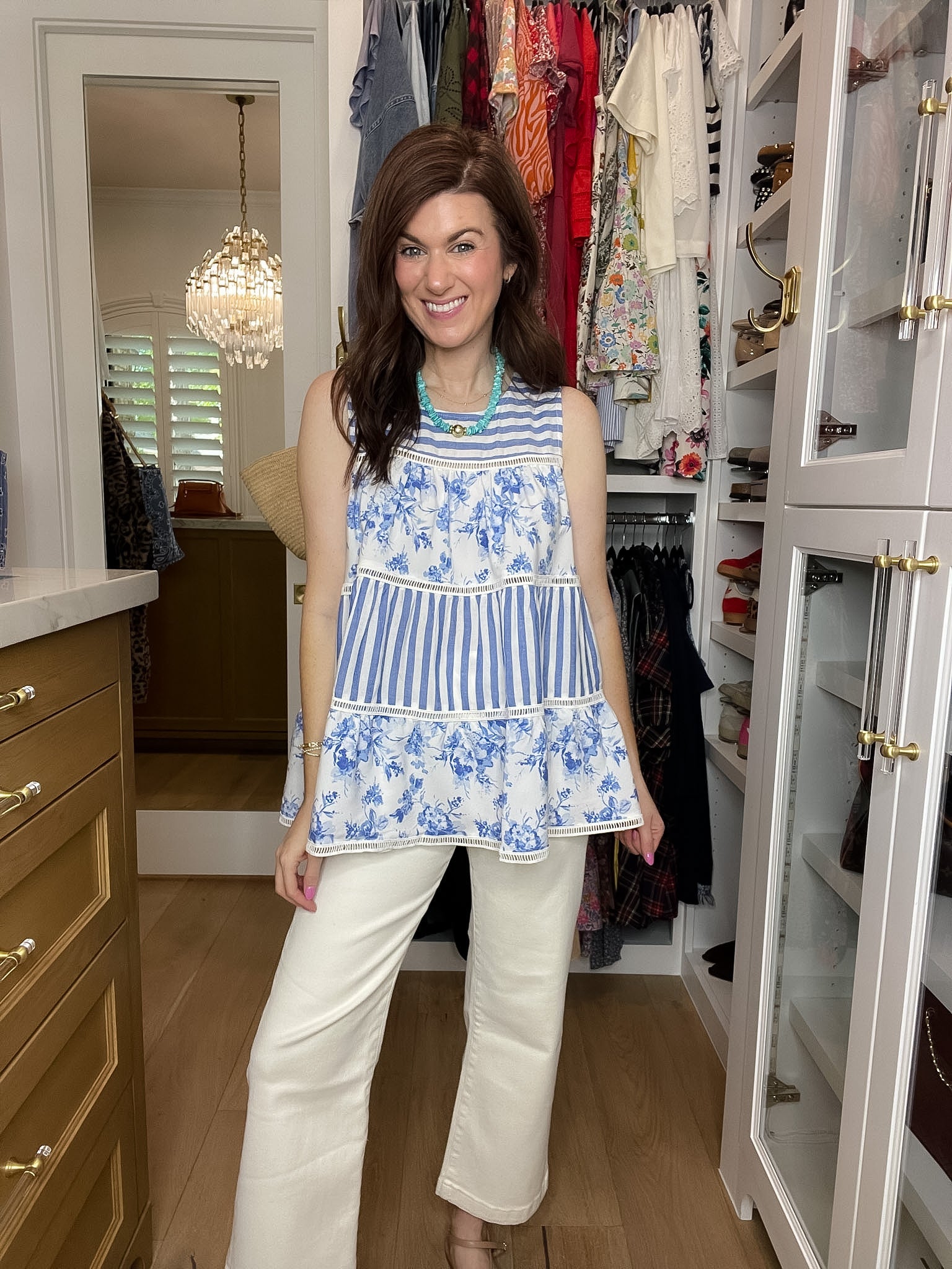 Seabreeze Stripe and Floral Top