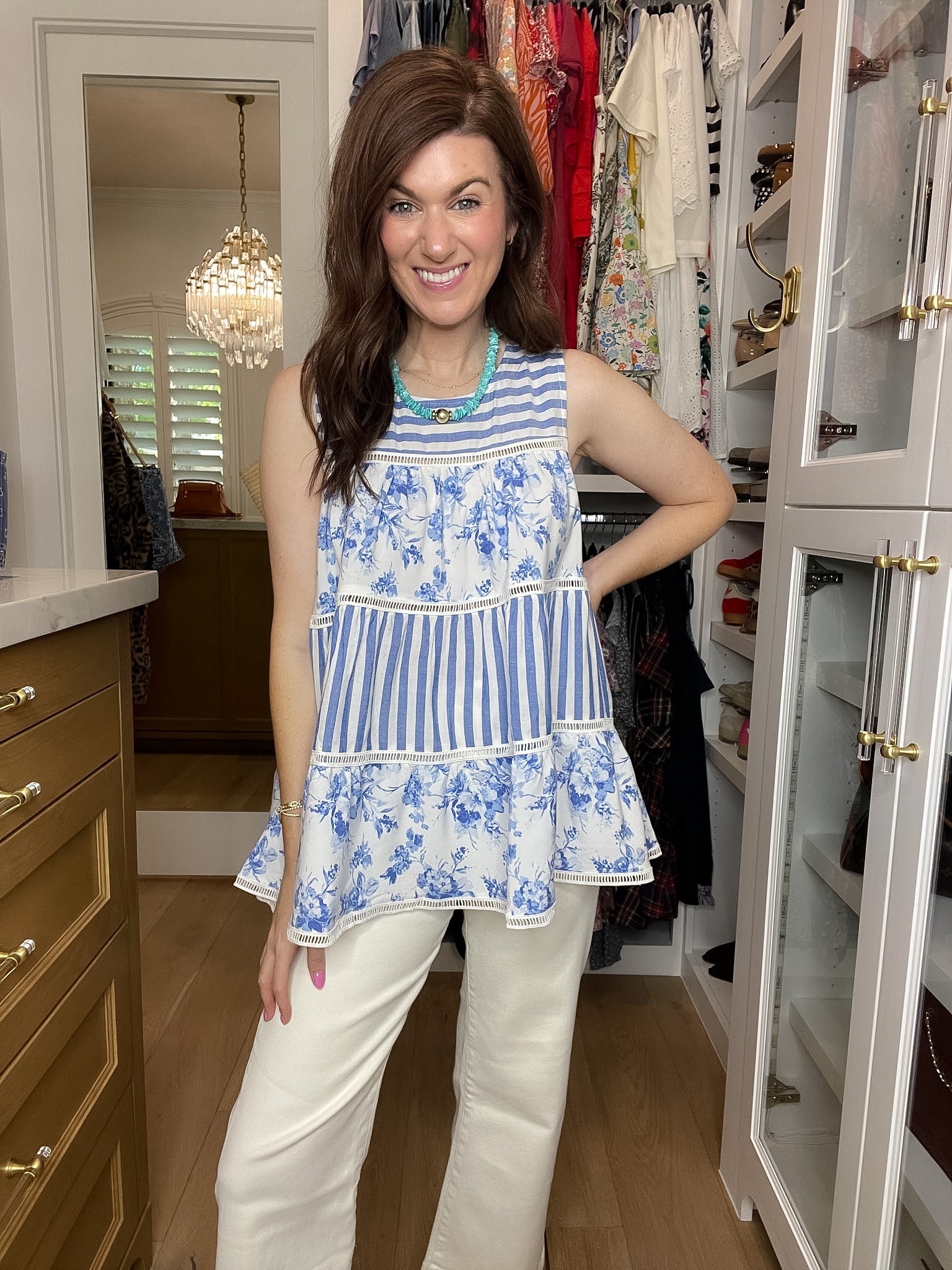 Seabreeze Stripe and Floral Top