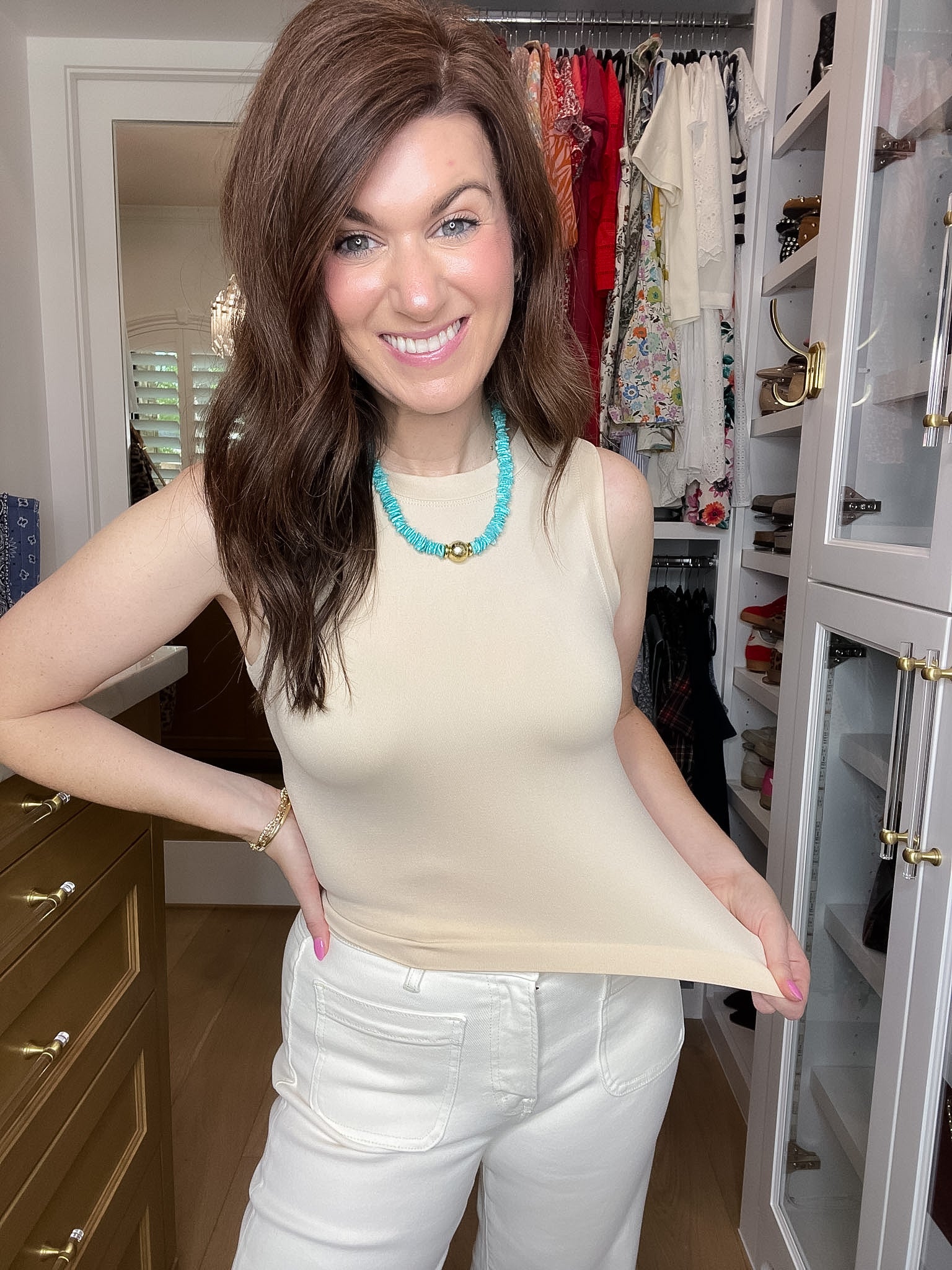 *BELLES & DOORBUSTER* Basic Cropped Layering Tank in Light Nude *Final Sale*