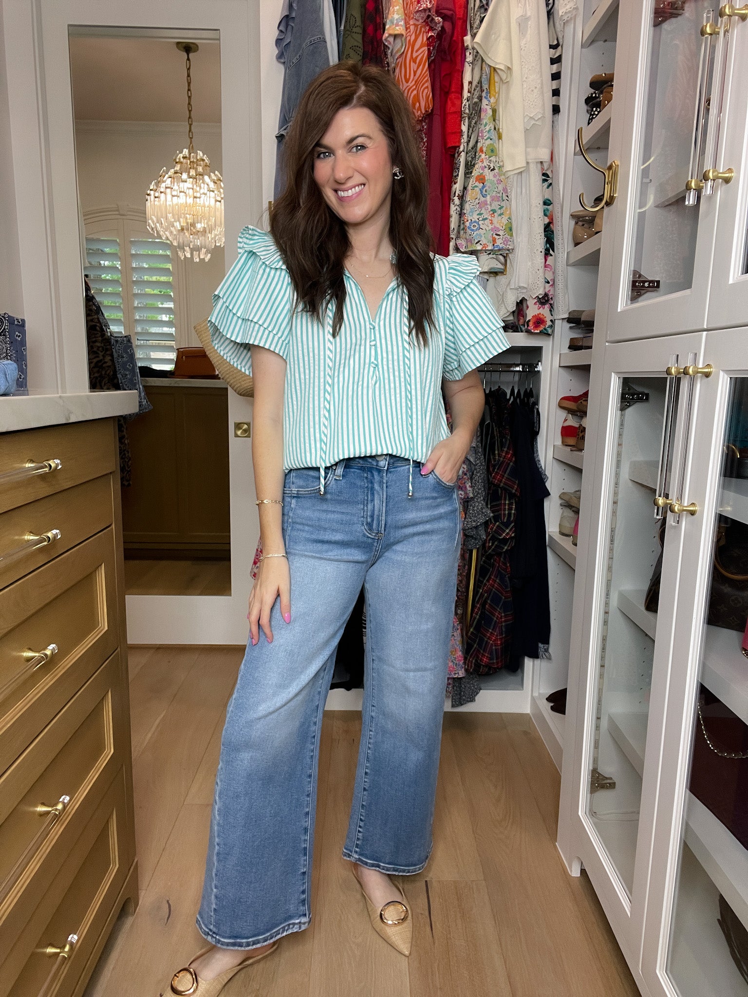 Risen Saylor Slouchy Crop Wide Leg Jeans