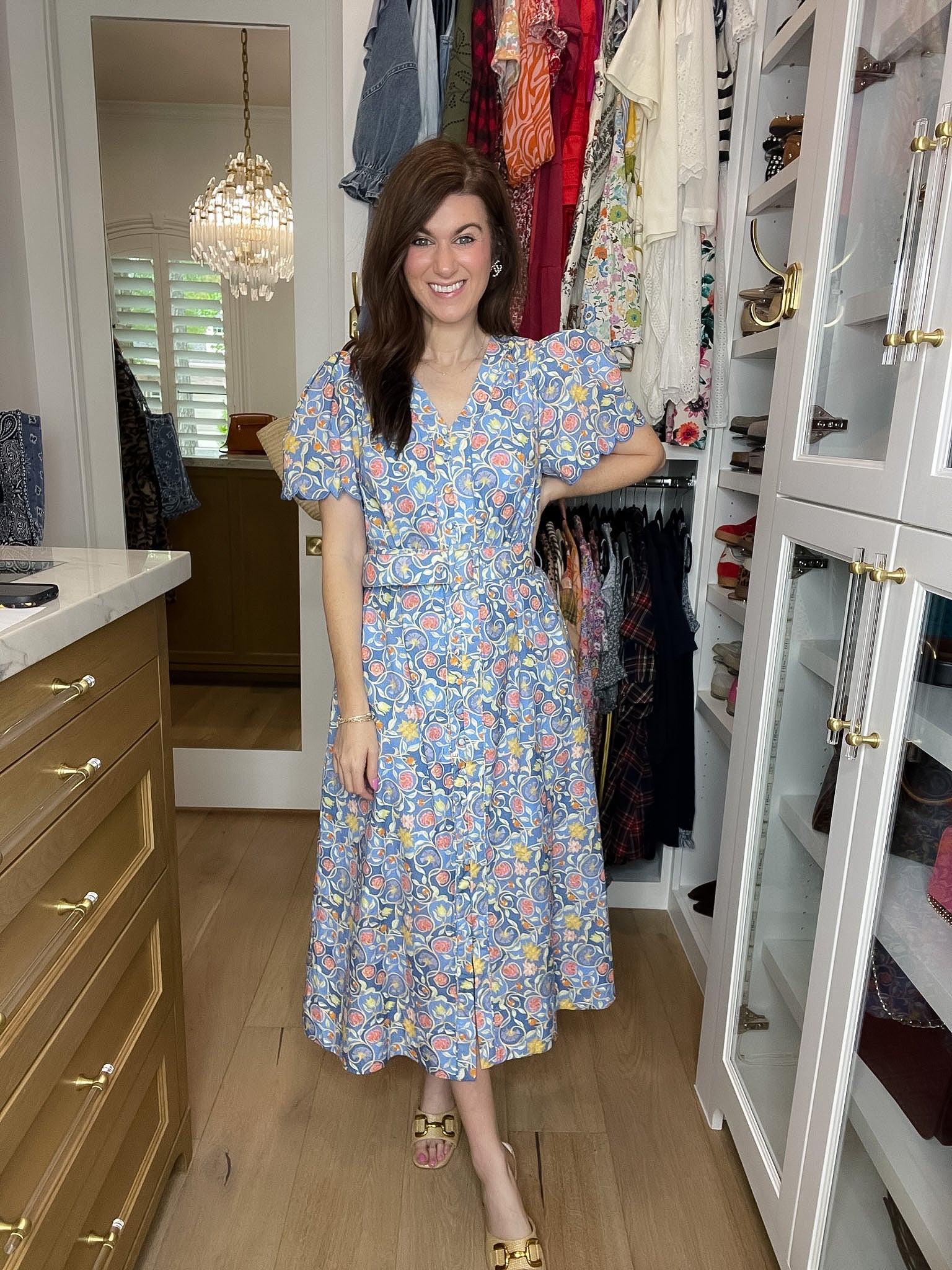 Garden Grace Belted Midi Dress