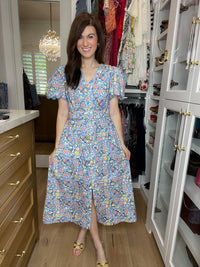 Garden Grace Belted Midi Dress