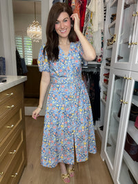 Garden Grace Belted Midi Dress