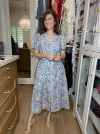 Garden Grace Belted Midi Dress