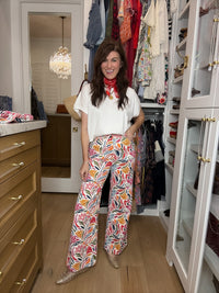 Riviera Bloom Wide Leg Jeans