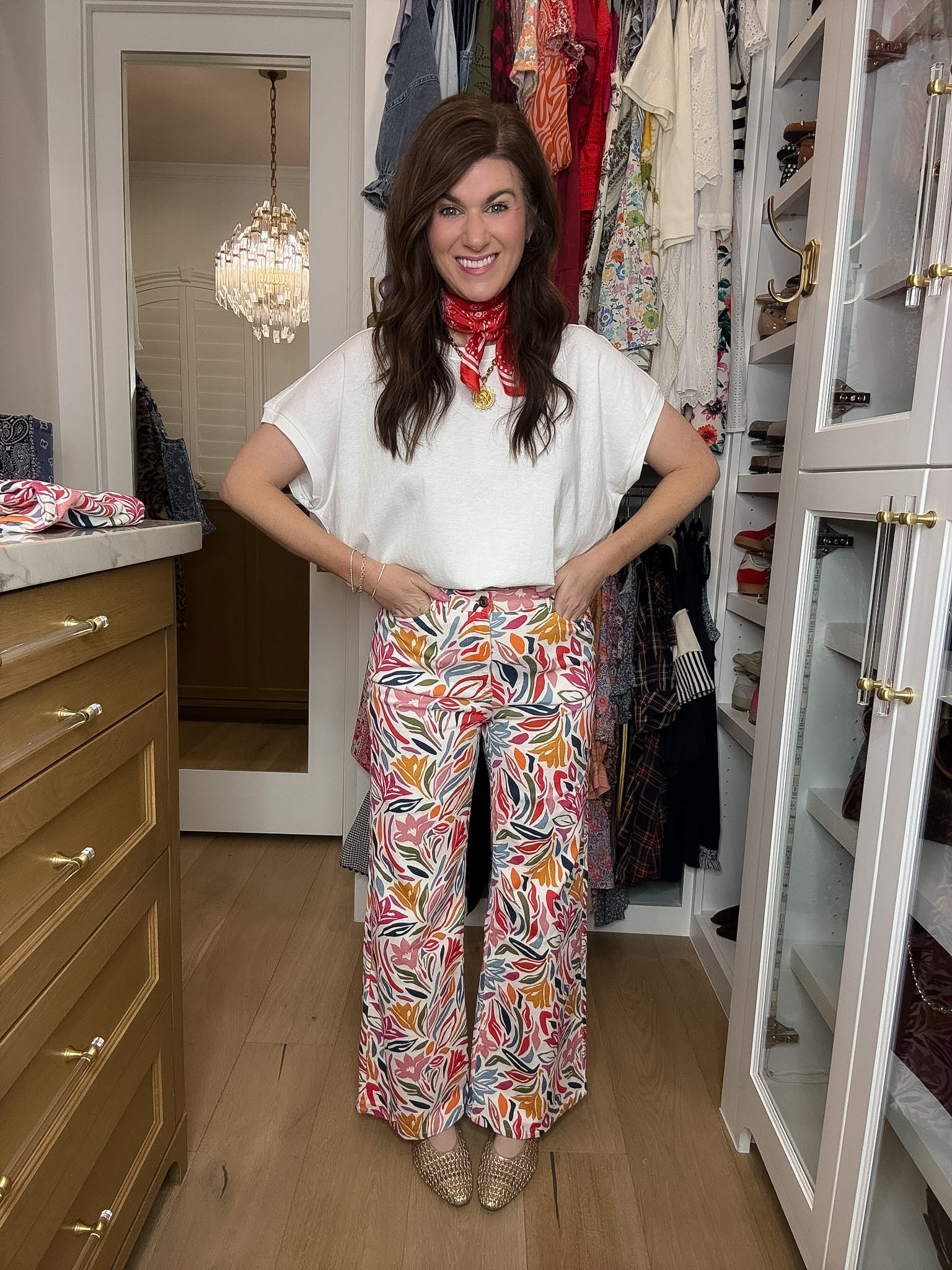 Riviera Bloom Wide Leg Jeans