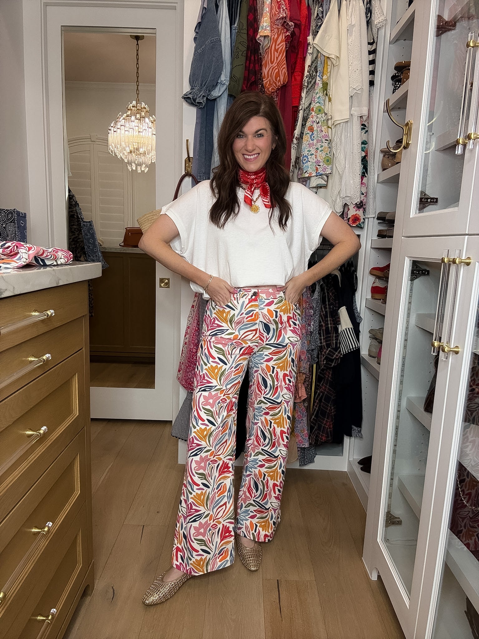 Riviera Bloom Wide Leg Jeans