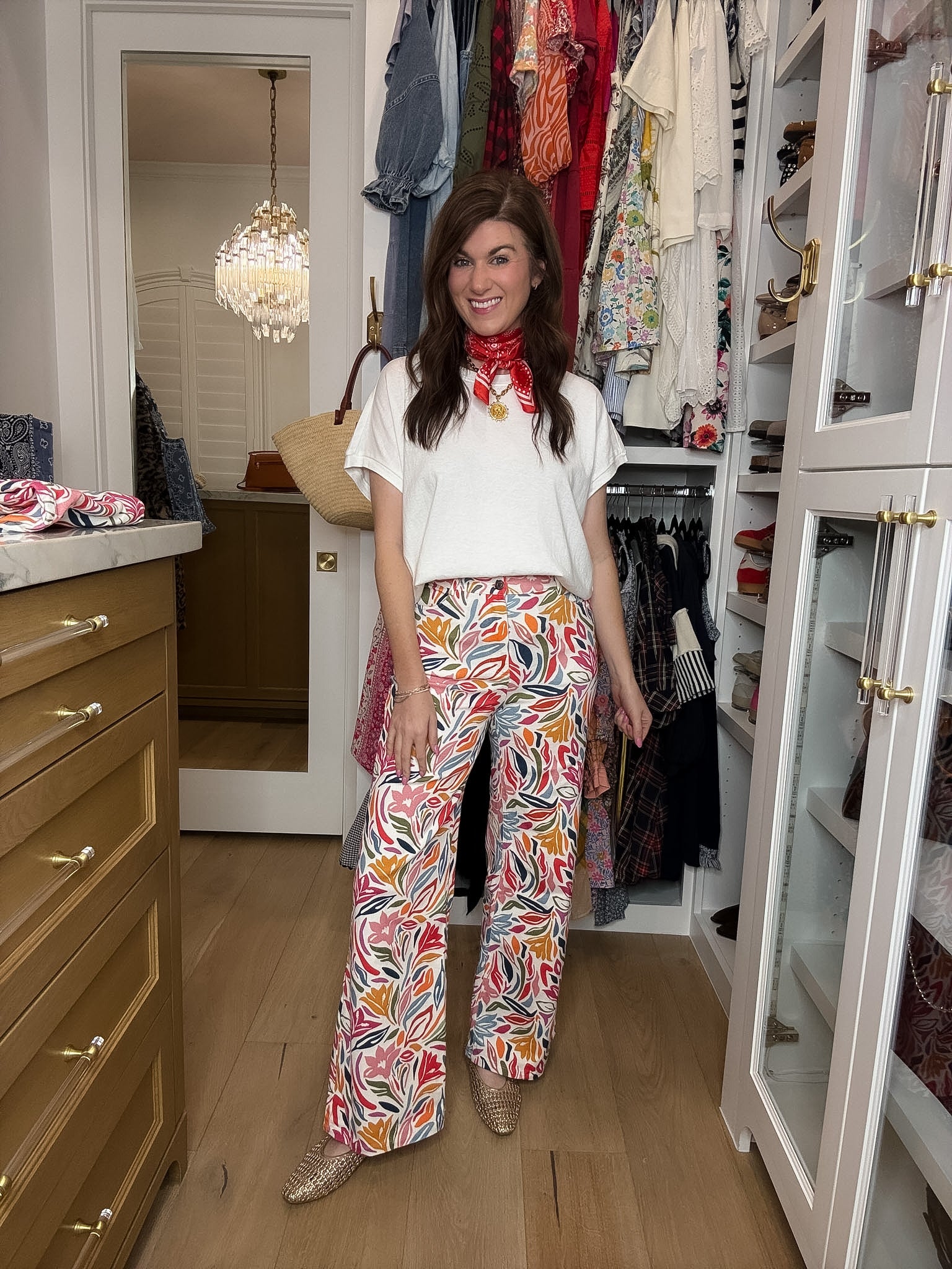 Riviera Bloom Wide Leg Jeans