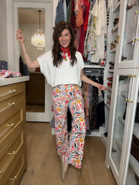 Riviera Bloom Wide Leg Jeans