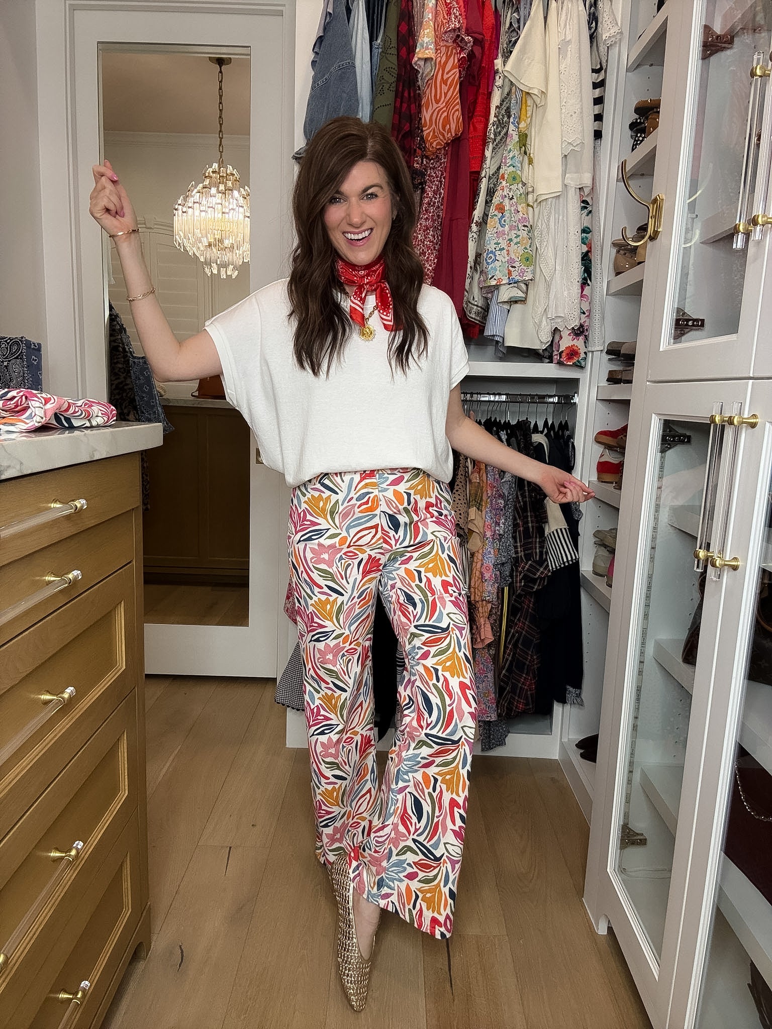 Riviera Bloom Wide Leg Jeans