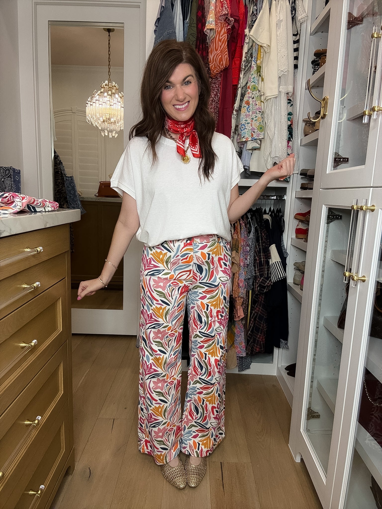 Riviera Bloom Wide Leg Jeans
