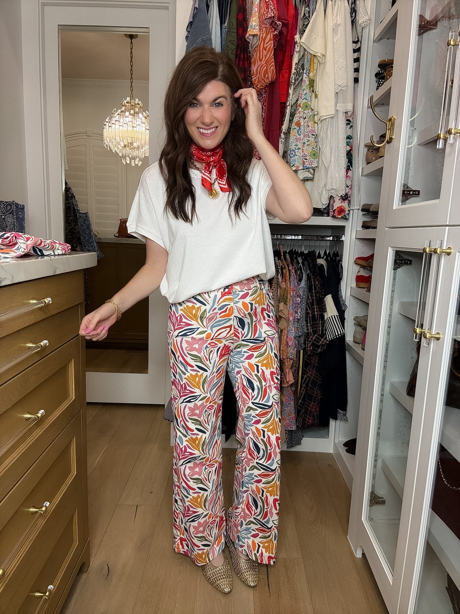 Riviera Bloom Wide Leg Jeans