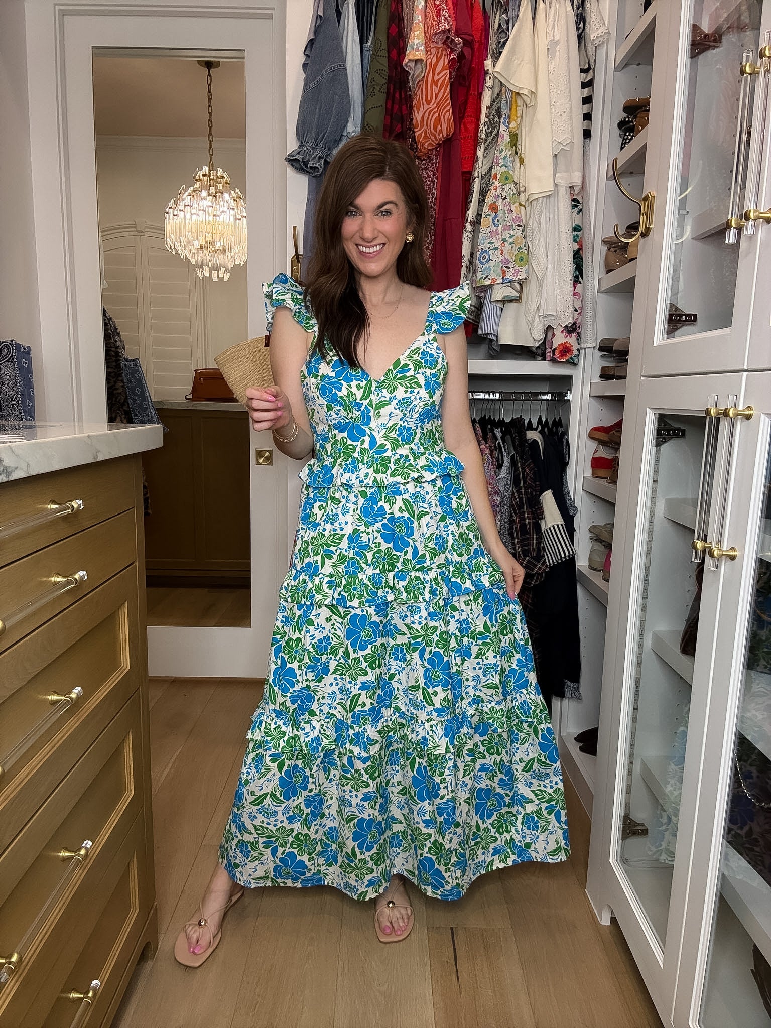 Sugarlips Truth Tiered Maxi Dress in Bivore Floral