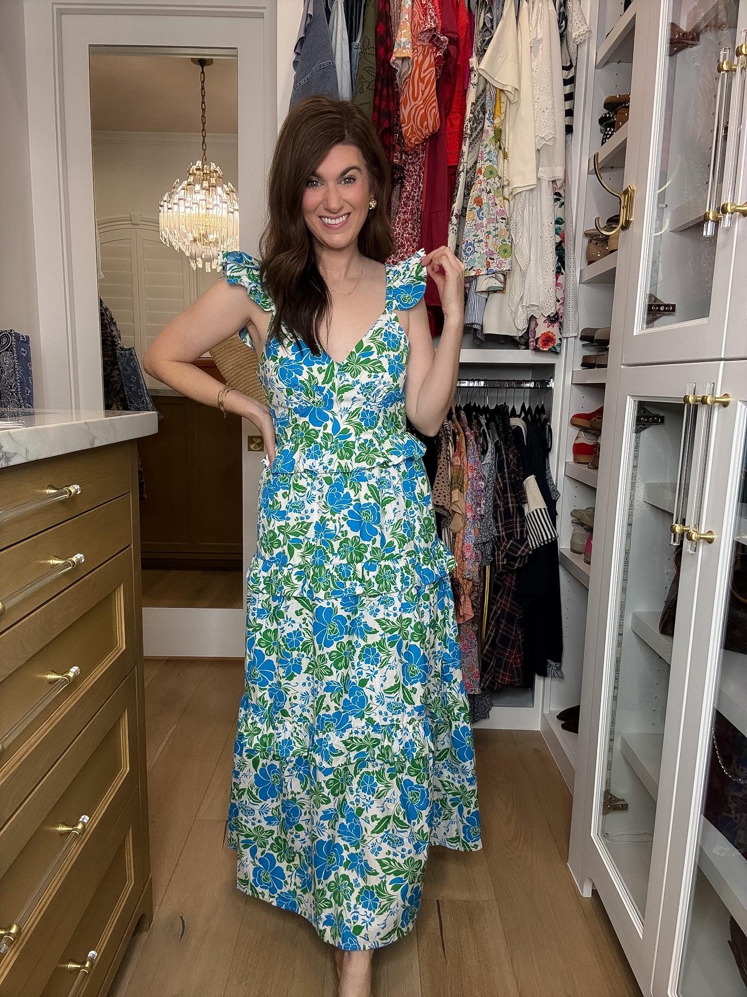 Sugarlips Truth Tiered Maxi Dress in Bivore Floral