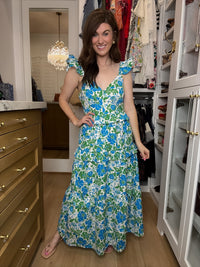 Sugarlips Truth Tiered Maxi Dress in Bivore Floral