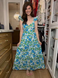 Sugarlips Truth Tiered Maxi Dress in Bivore Floral