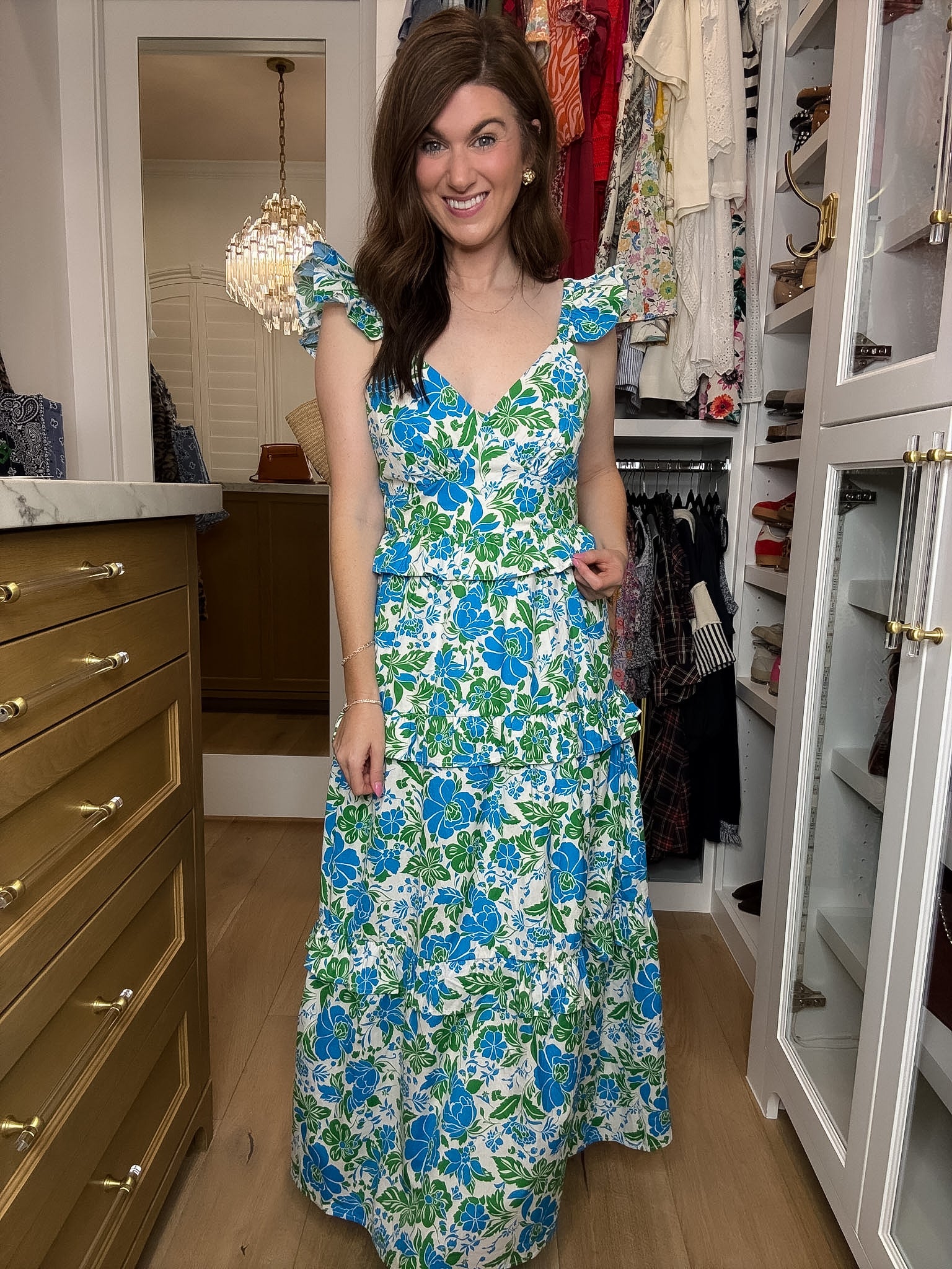 Sugarlips Truth Tiered Maxi Dress in Bivore Floral