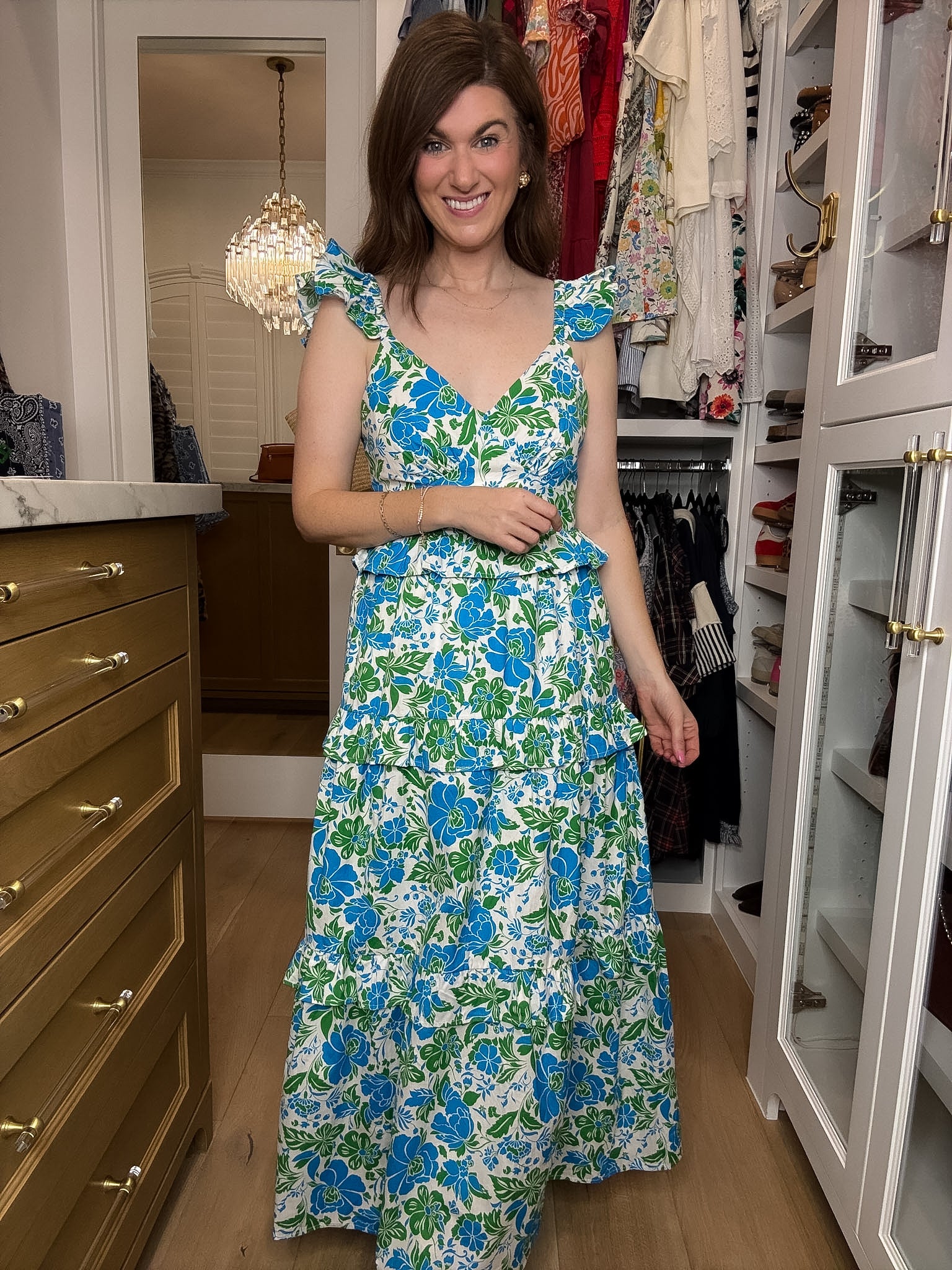 Sugarlips Truth Tiered Maxi Dress in Bivore Floral