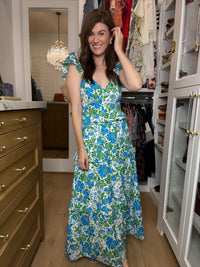 Sugarlips Truth Tiered Maxi Dress in Bivore Floral