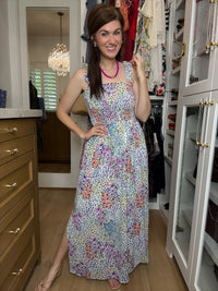 Summer Garden Smocked Maxi Dress