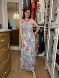 Summer Garden Smocked Maxi Dress