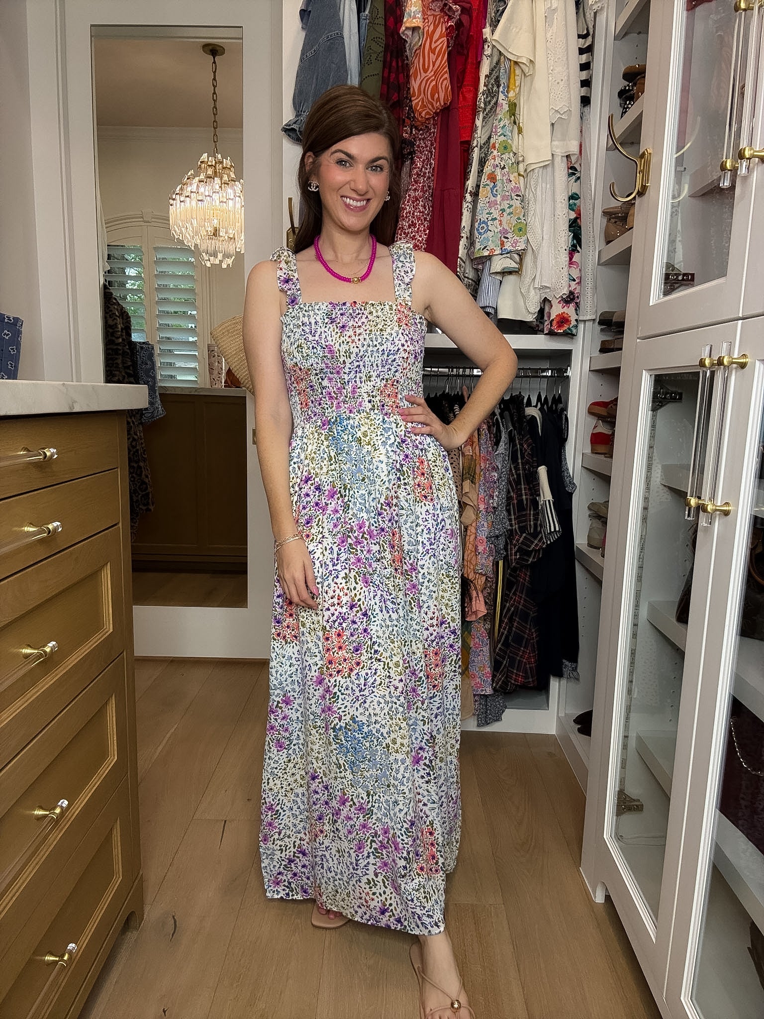 Summer Garden Smocked Maxi Dress
