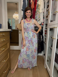 Summer Garden Smocked Maxi Dress