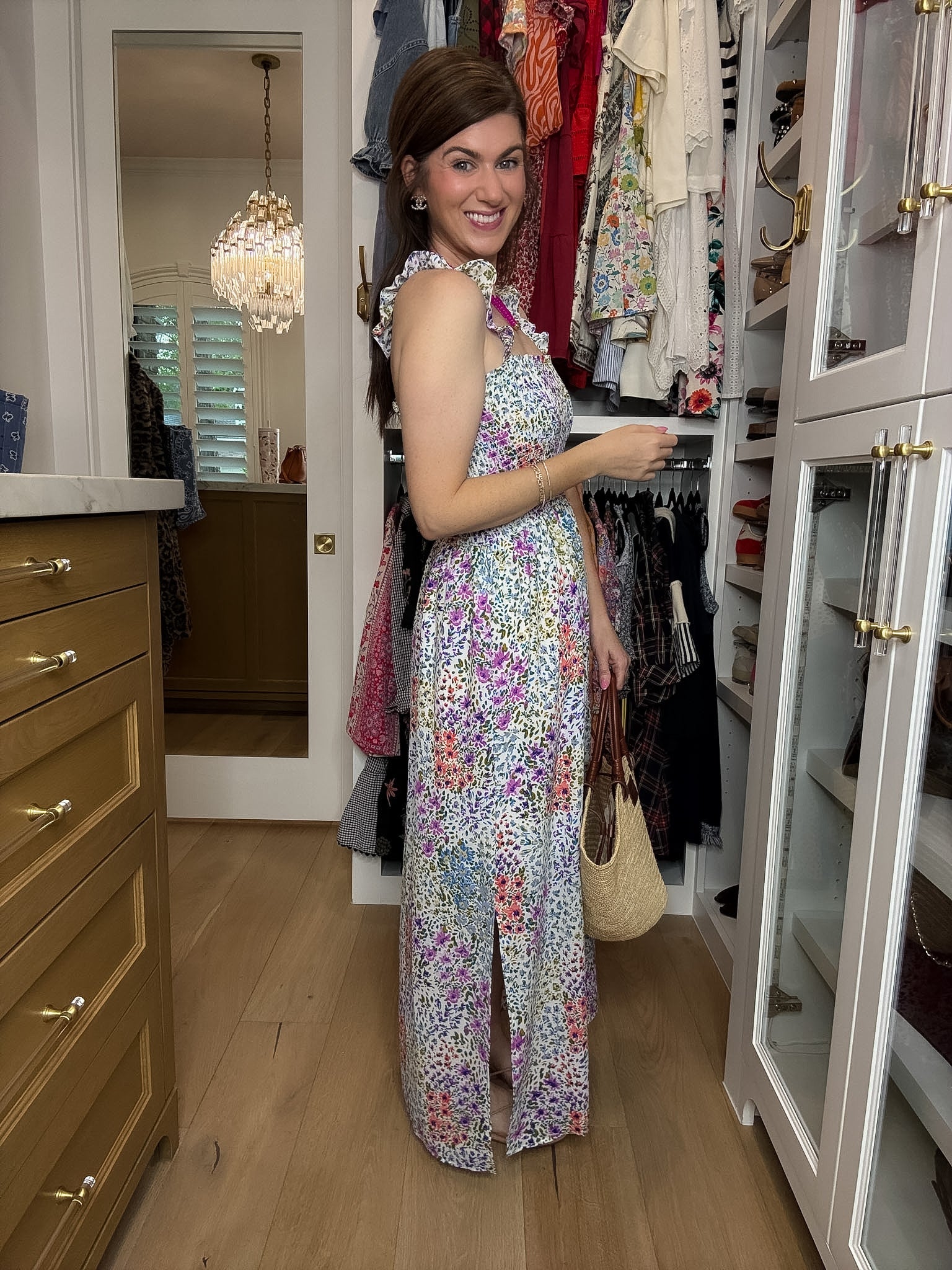 Summer Garden Smocked Maxi Dress