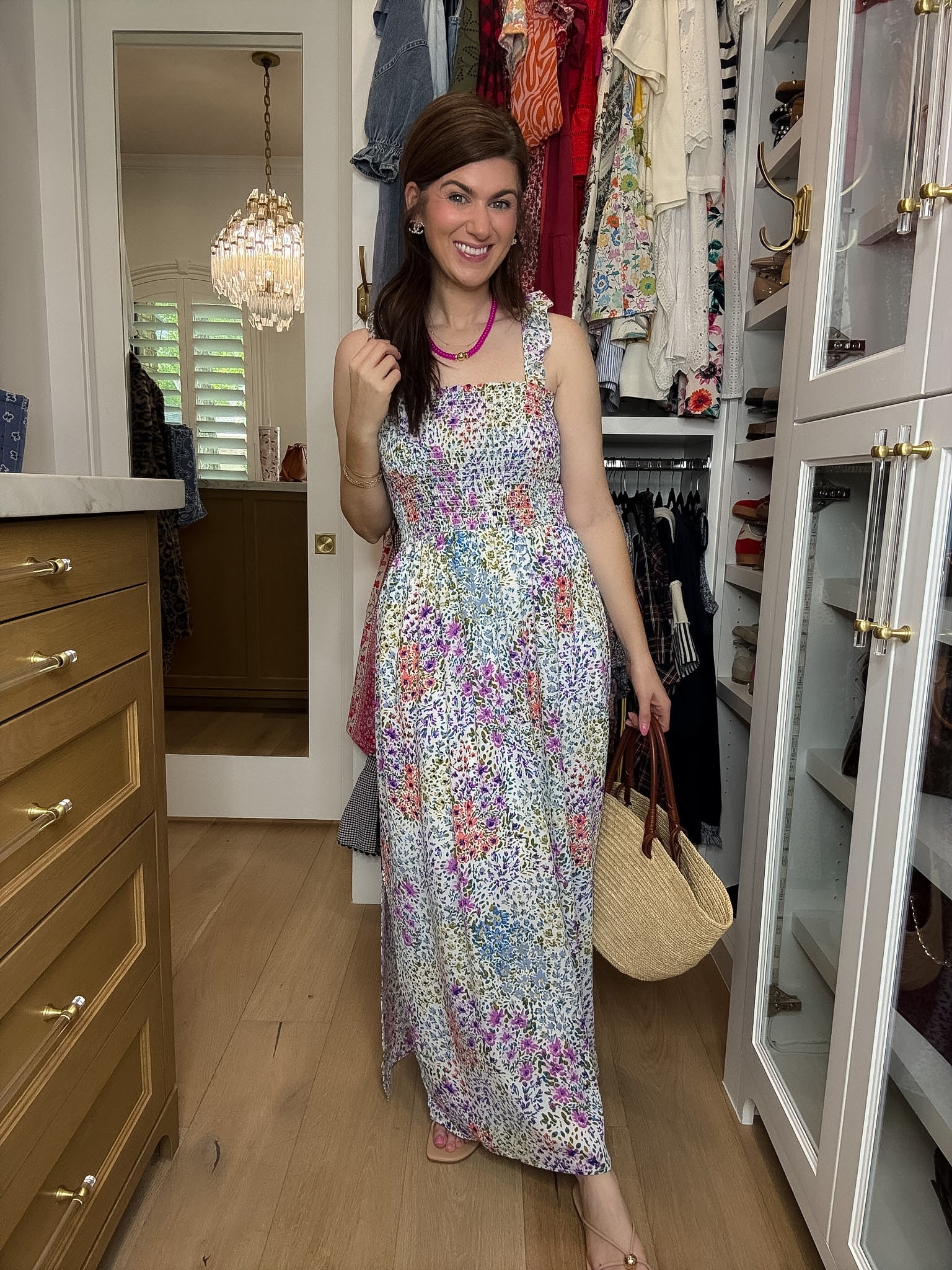 Summer Garden Smocked Maxi Dress